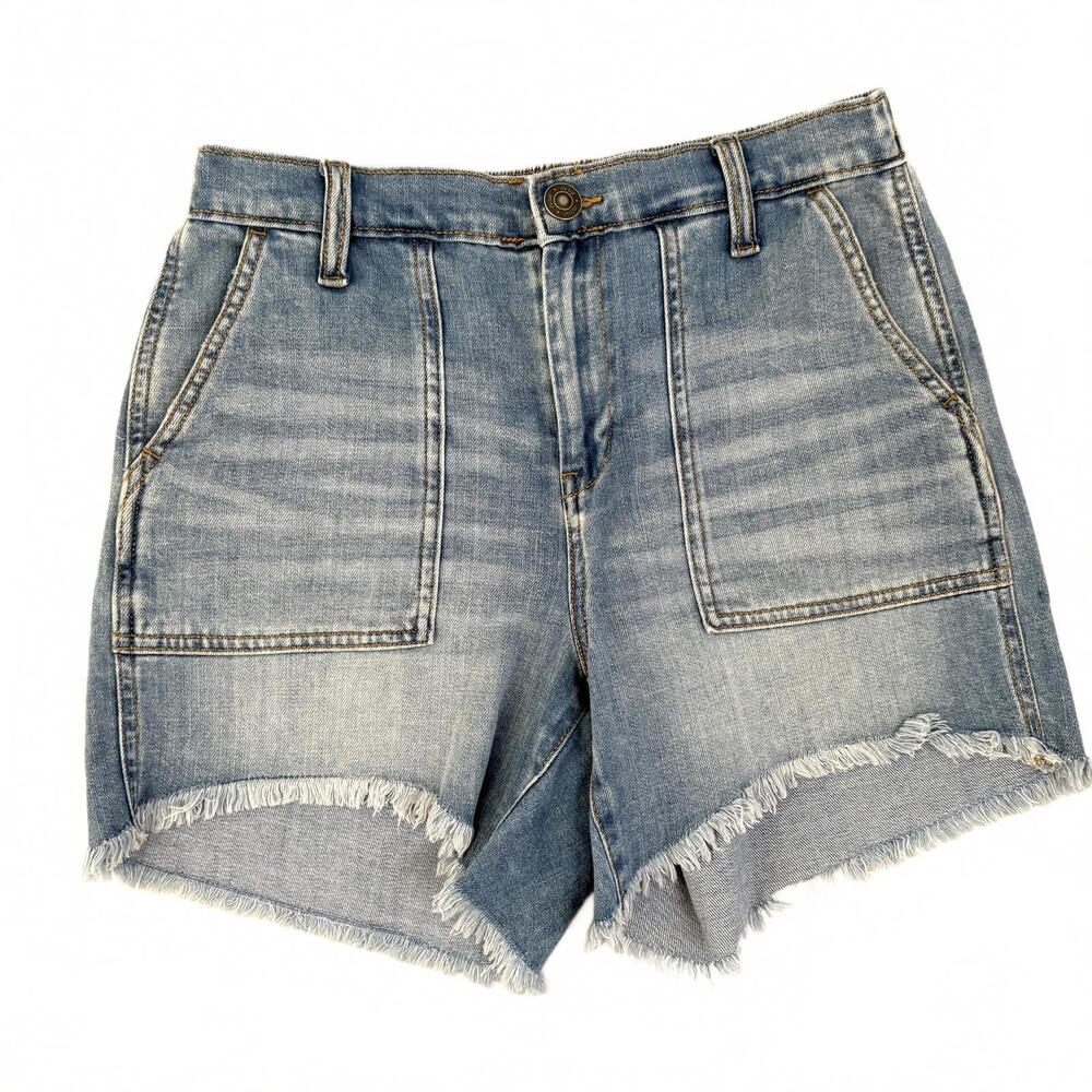 aerie | Women’s Cut Off Denim Lightweight Jean Shorts Raw Frayed Hem Size S